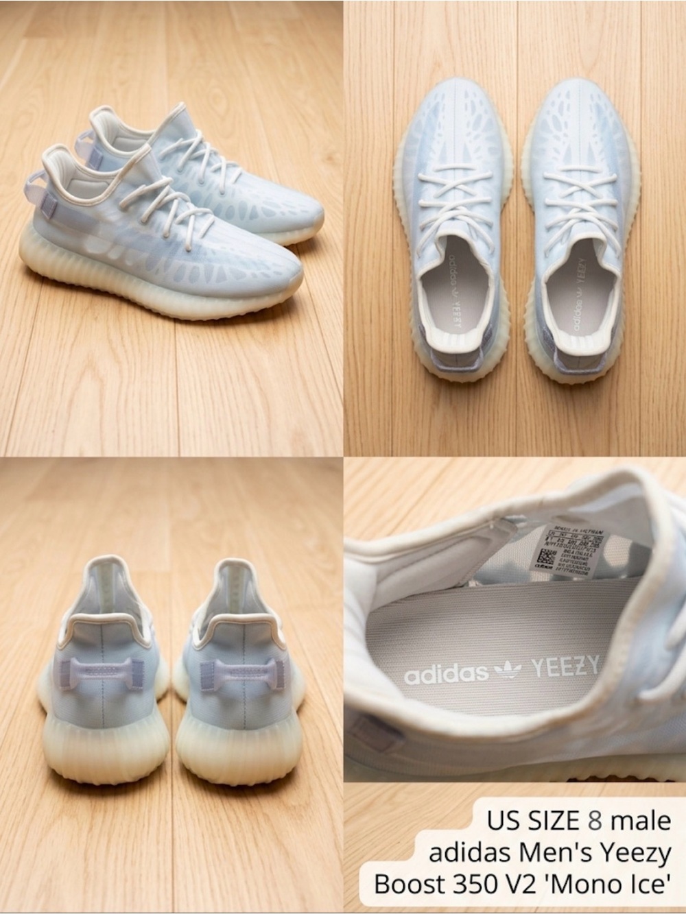 adidas Yeezy Boost 350 V2 Kids Sneakers - Light Ice Blue - Real (certification)